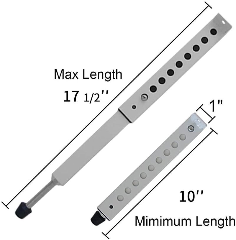 JEACENT AC Security Window Lock Bar, Window Security Bars - Sturdy Steel, Extends from 10" to 17 1/2" for Sliding Windows with AC Unit Installed - Image 2